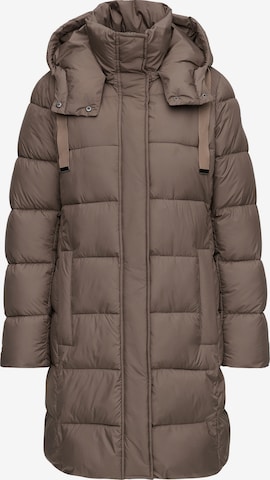 MANISA Winter Parka 'Steppmantel' in Brown: front