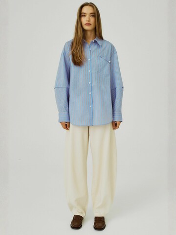 regular Jeans ' Kenzie barrel ' di NORR in beige: frontale