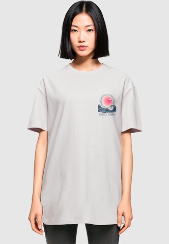 Merchcode Oversized Shirt 'Sunset Charm' in Purple: front