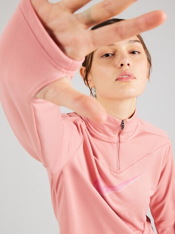 NIKE Performance shirt 'Swoosh' in Pink