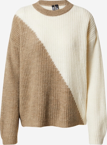 PIECES Pullover 'NILLE' i brun: forside