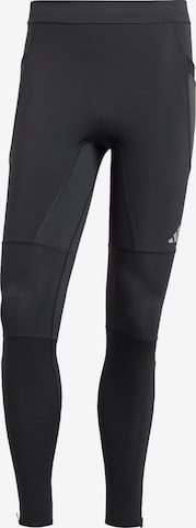 ADIDAS PERFORMANCE Skinny Workout Pants 'Ultimate' in Black: front