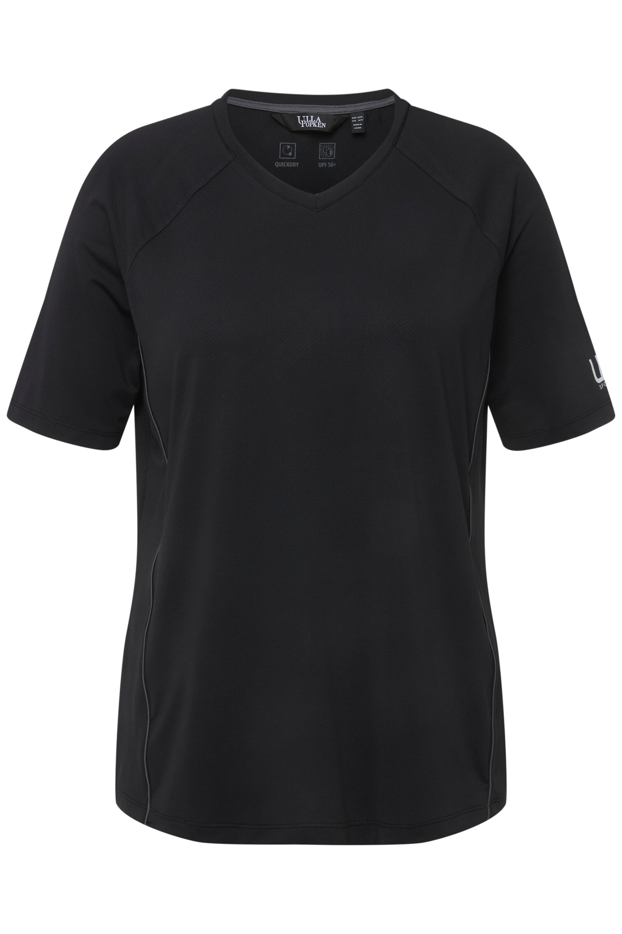 T-shirt Ulla Popken en noir : devant