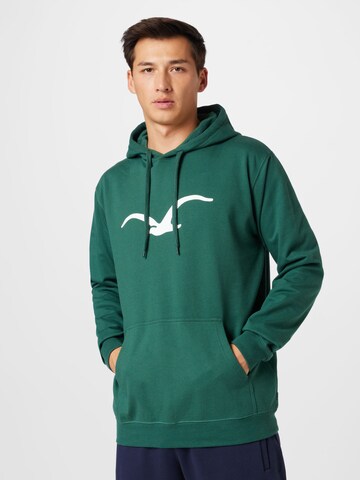 Cleptomanicx Sweatshirt 'Möwe' in Grün: Vorderseite