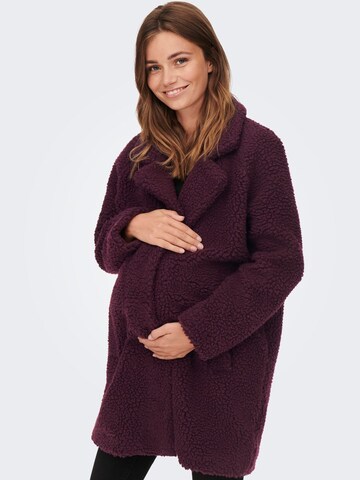 Manteau mi-saison 'Mama Sherpa' Only Maternity en rouge