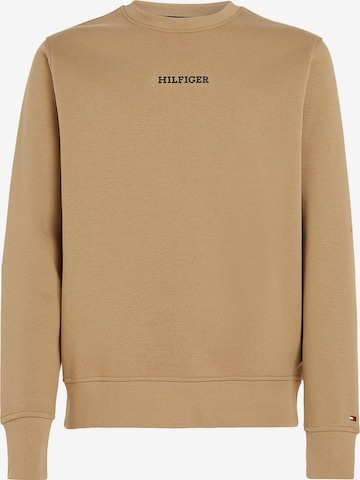 Sweat-shirt TOMMY HILFIGER en beige : devant