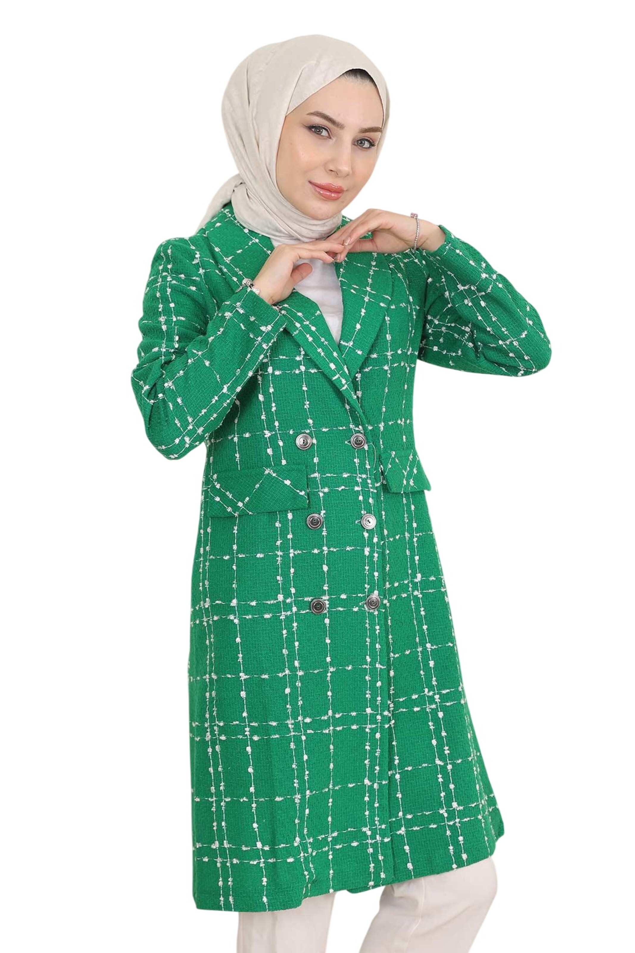 MODAMIHRAM Mantel in Grün: Vorderseite