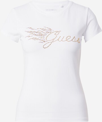 T-shirt GUESS en blanc : devant