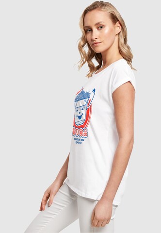 Merchcode T-Shirt 'Torc - Noodle Bar Baseball' in Weiß