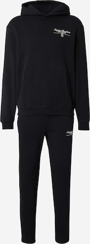 Sergio Tacchini Jogginganzug 'NOAH' in Schwarz: Vorderseite