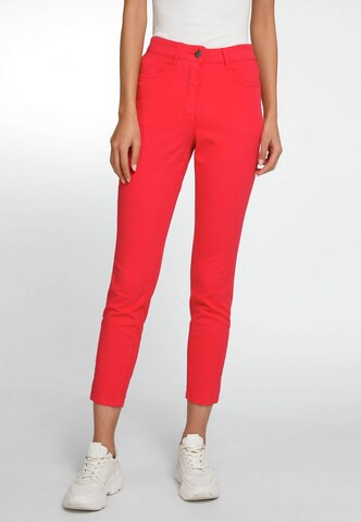 Basler Skinny Jeans in Red: front