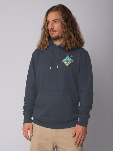 Sweat-shirt ' Beach is calling ' Watapparel en gris : devant