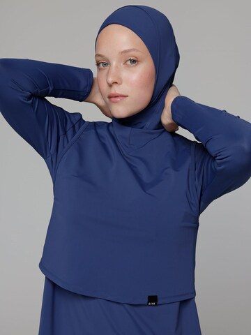 Invisible Maillot de bain 'Hijab' SIYA Swimwear en bleu : devant
