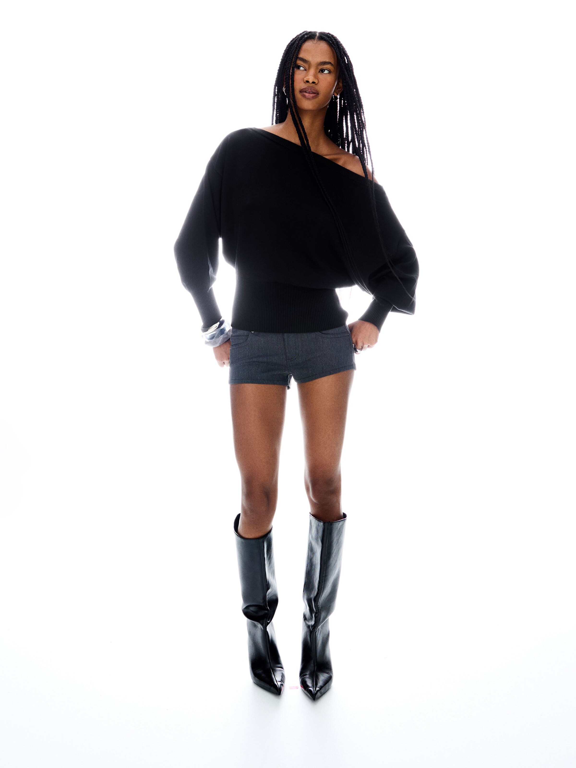 Pullover di Bershka in nero: frontale