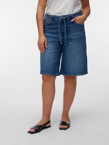 Vero Moda Curve Wide Leg Shorts 'VMCMARI WILLA' in Blau: Vorderseite