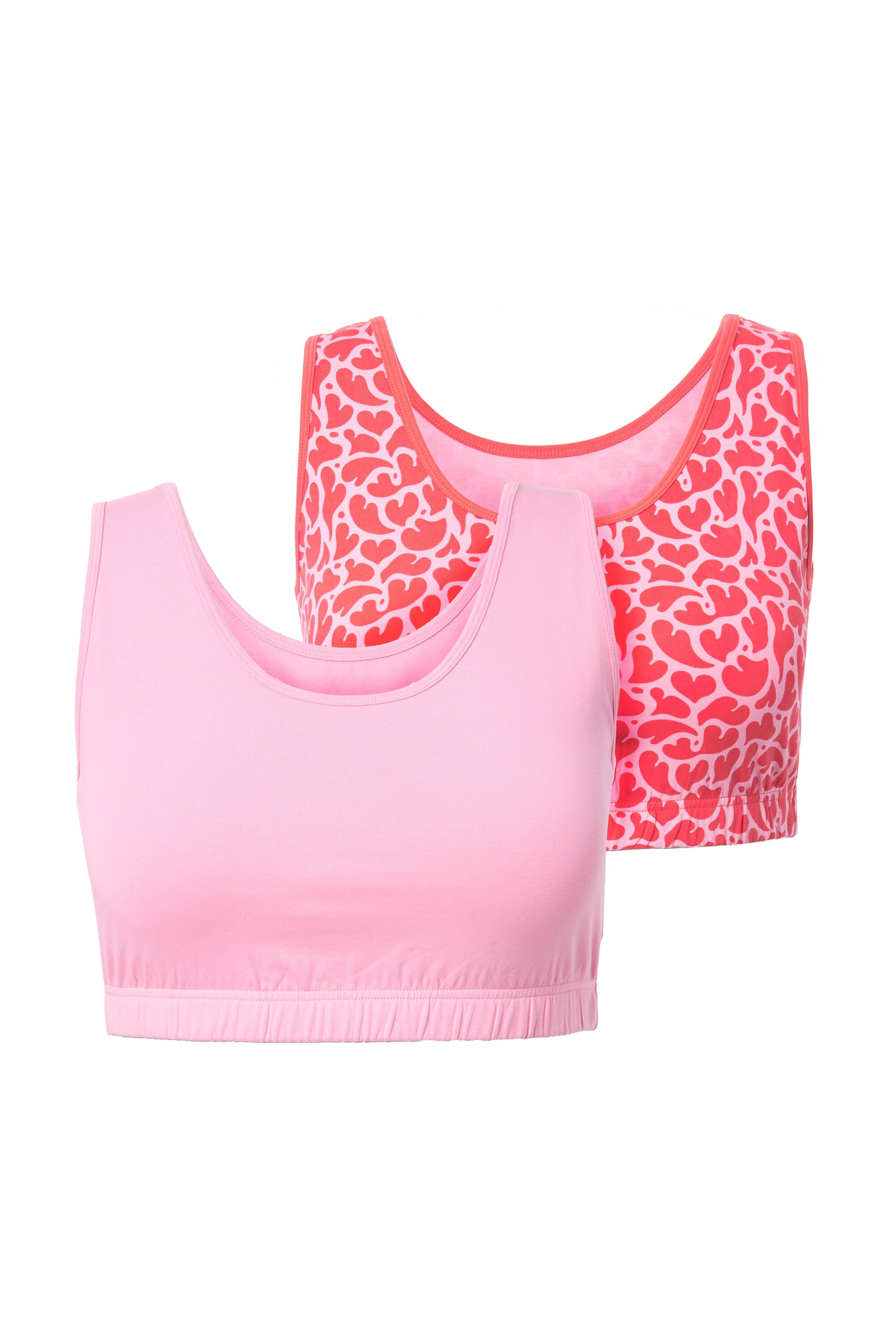Ulla Popken T-shirt BH in Roze: voorkant