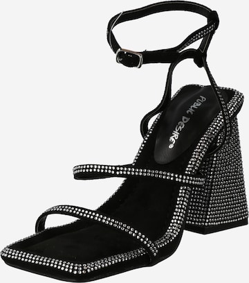 Public Desire Strap Sandals 'SKYE' in Black: front