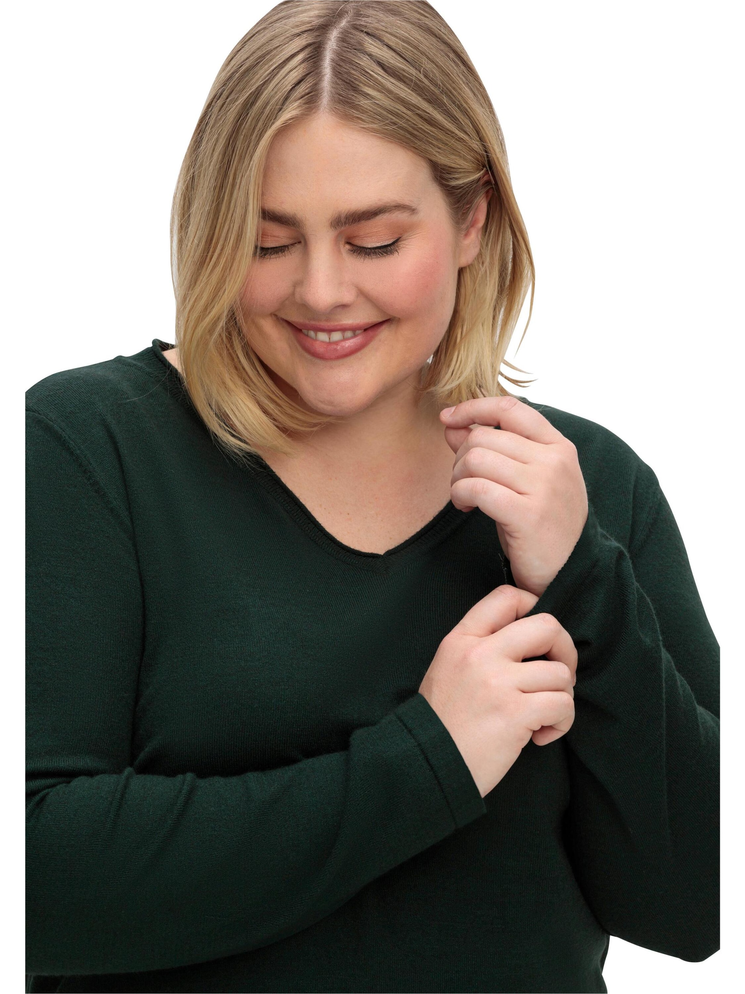 SHEEGO Свитер в Зеленый