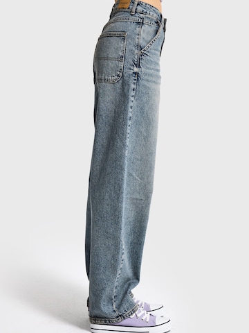 IT'S BASIC Loosefit Jeans 'SKATER MID RISE JEANS' in Blauw