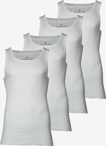 TOM TAILOR Undershirt in White: front