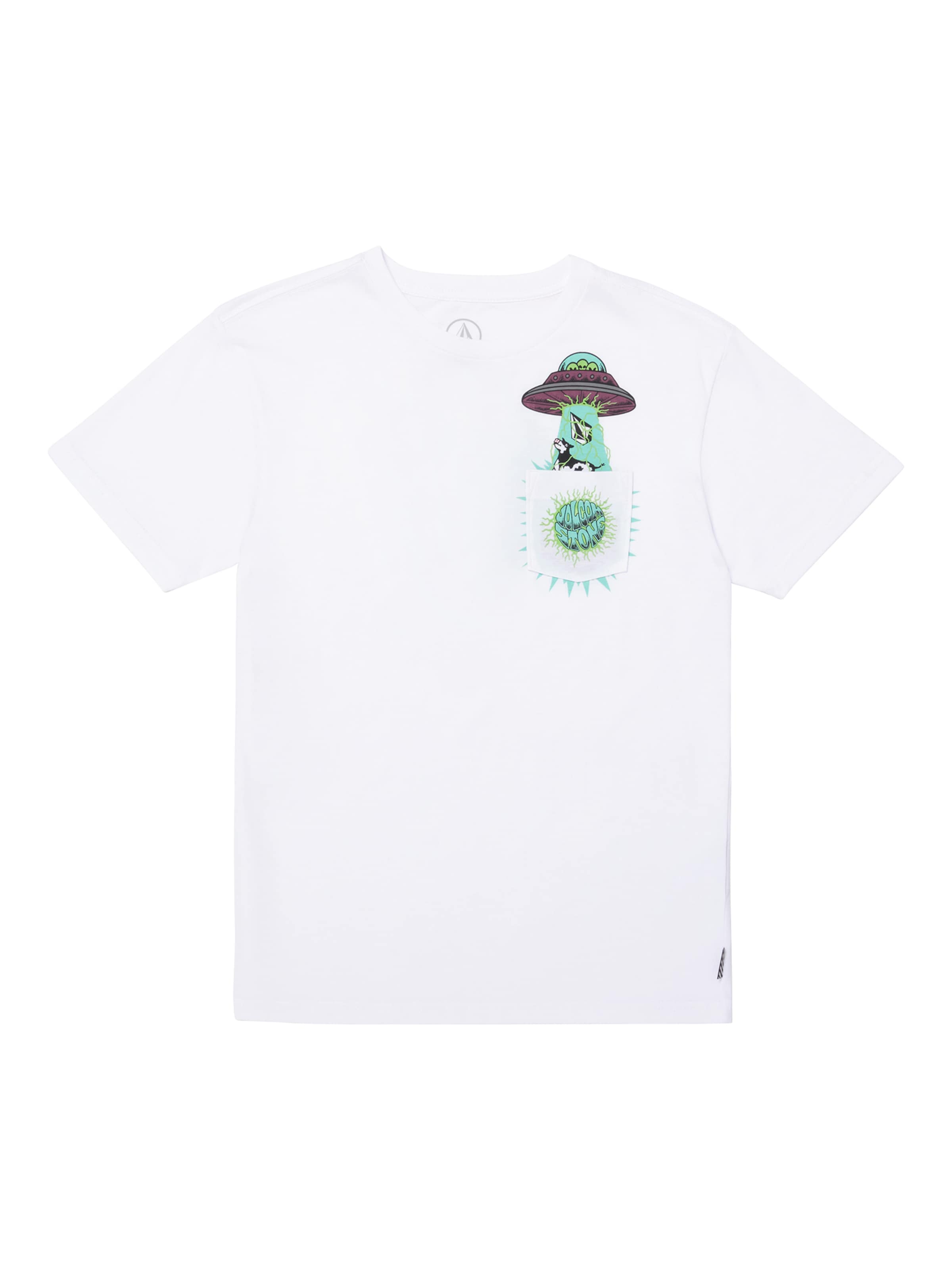 T-Shirt 'Udder Space' Volcom en blanc : devant