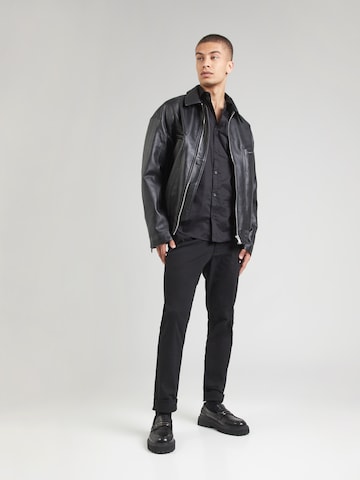 JACK & JONES - Slim Fit Camisa 'Cardiff' em preto
