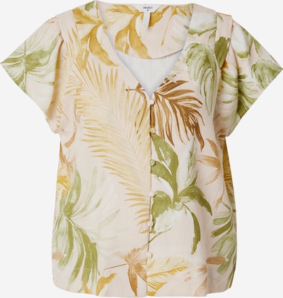 Bluză 'Chang' OBJECT pe bej deschis / maro / kaki / verde kiwi, Vizualizare produs