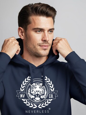 Neverless Sweatshirt 'Academic Tiger' in Blue