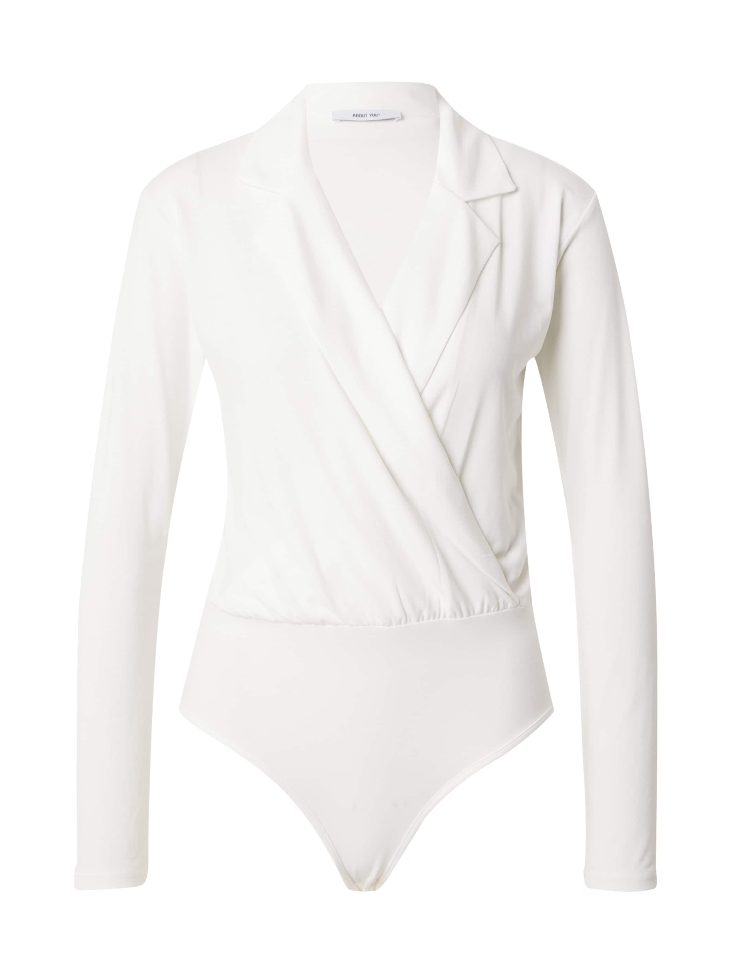 Body a camicia &#x27;Charlie&#x27; di ABOUT YOU in bianco: frontale