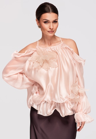 Ombre Bluse in Pink: Vorderseite