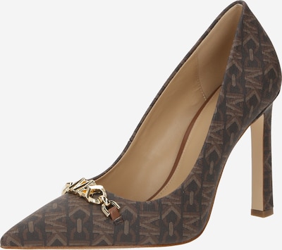 MICHAEL Michael Kors Sapatos de salto 'TIFFANIE' em castanho / brocado / castanho escuro / ouro, Vista do produto