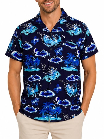 Coupe regular Chemise 'Christmas Island' King Kameha en bleu