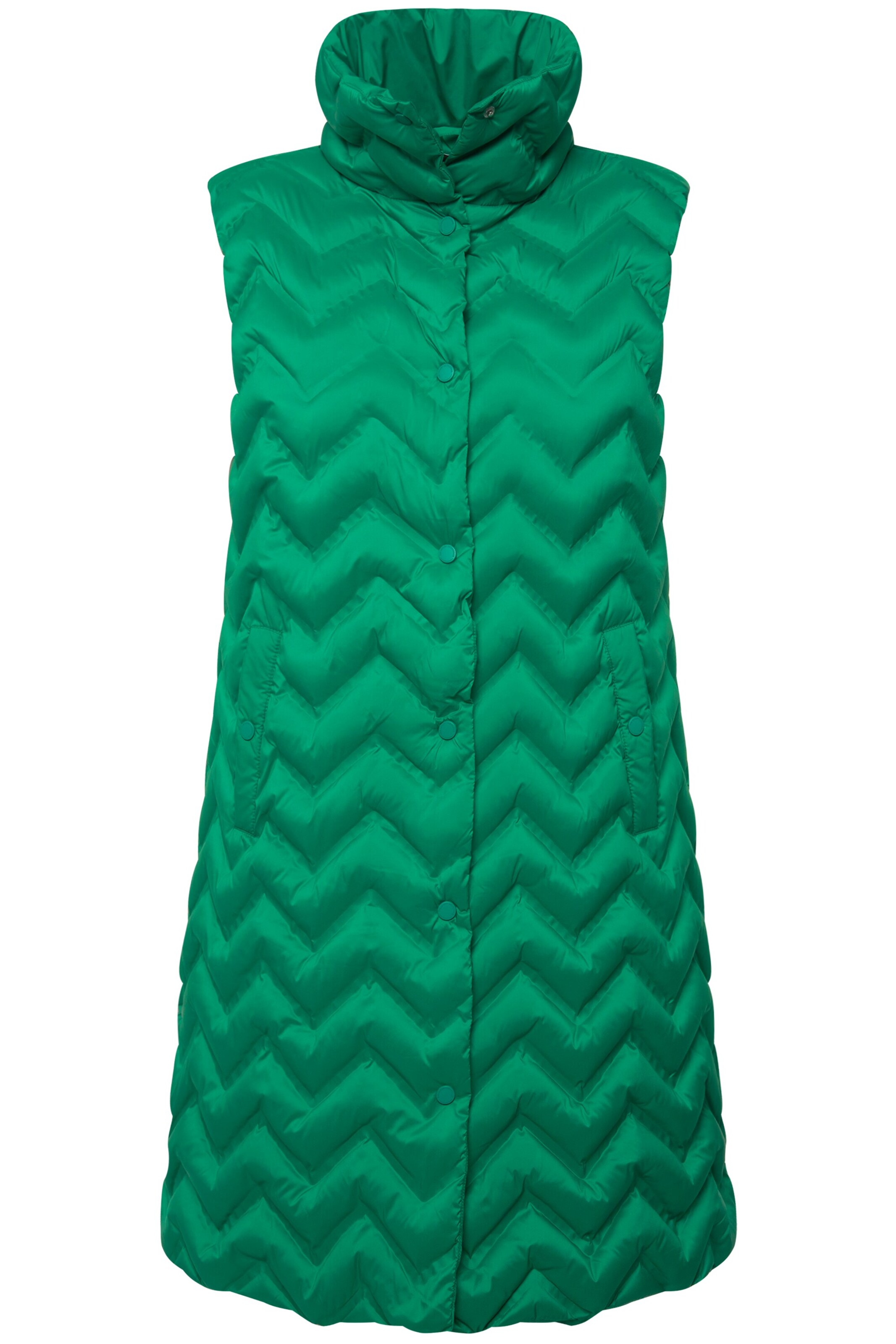 Ulla Popken Weste in Grün: Vorderseite