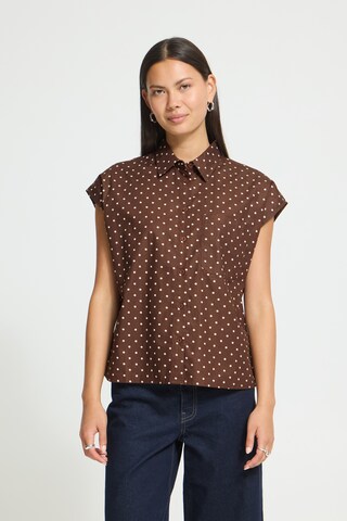 ICHI - Blusa en beige: frente