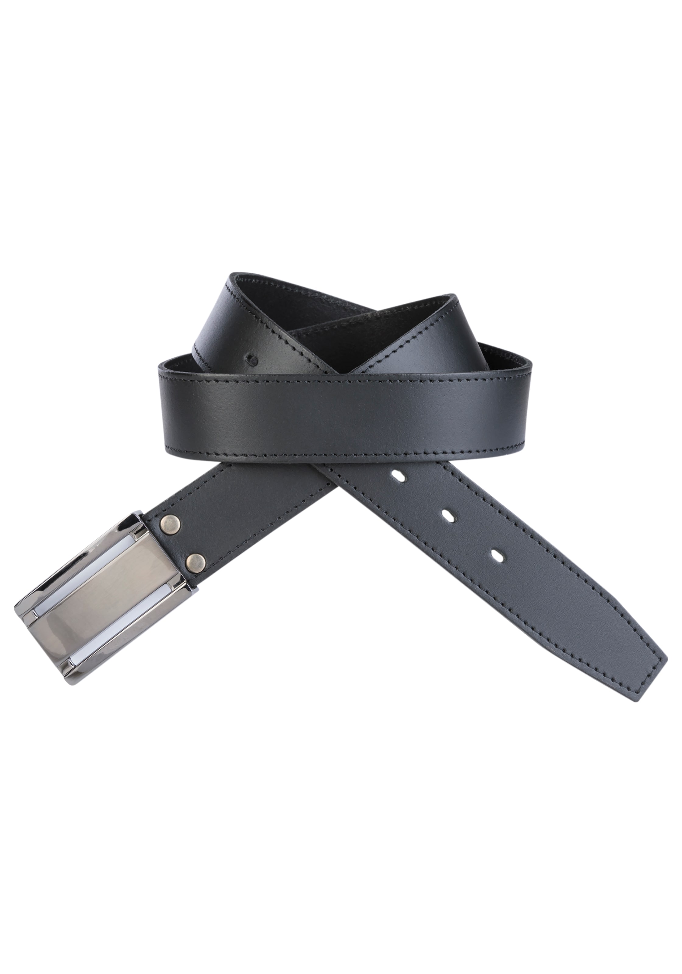 Man's World Belt in Black: front