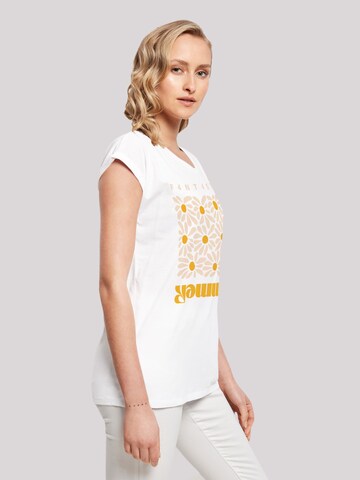 T-shirt 'Summer Sunflower' F4NT4STIC en blanc