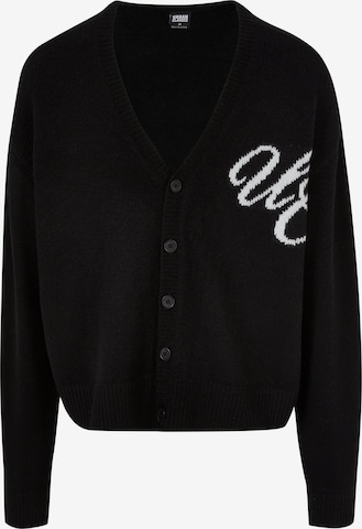 Urban Classics Knit Cardigan in Black: front