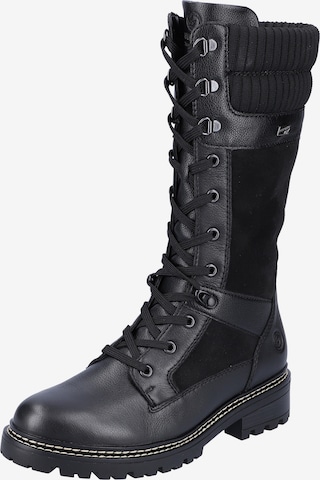 REMONTE Lace-Up Boots in Black: front