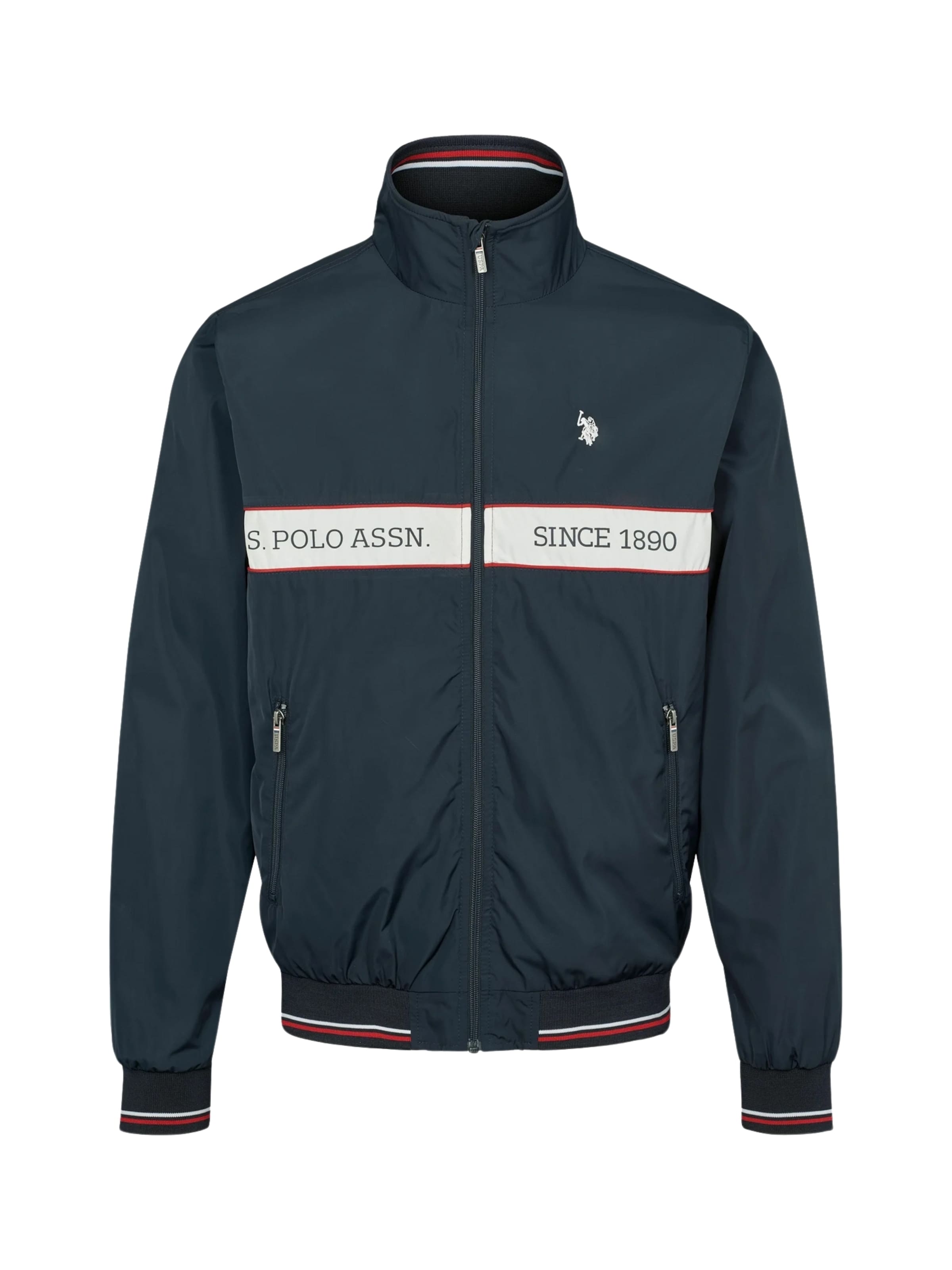 U.S. POLO ASSN. Jacke 'Matt' in navy / rot / weiß, Produktansicht