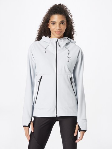 PUMA Athletic Jacket in Grey: front