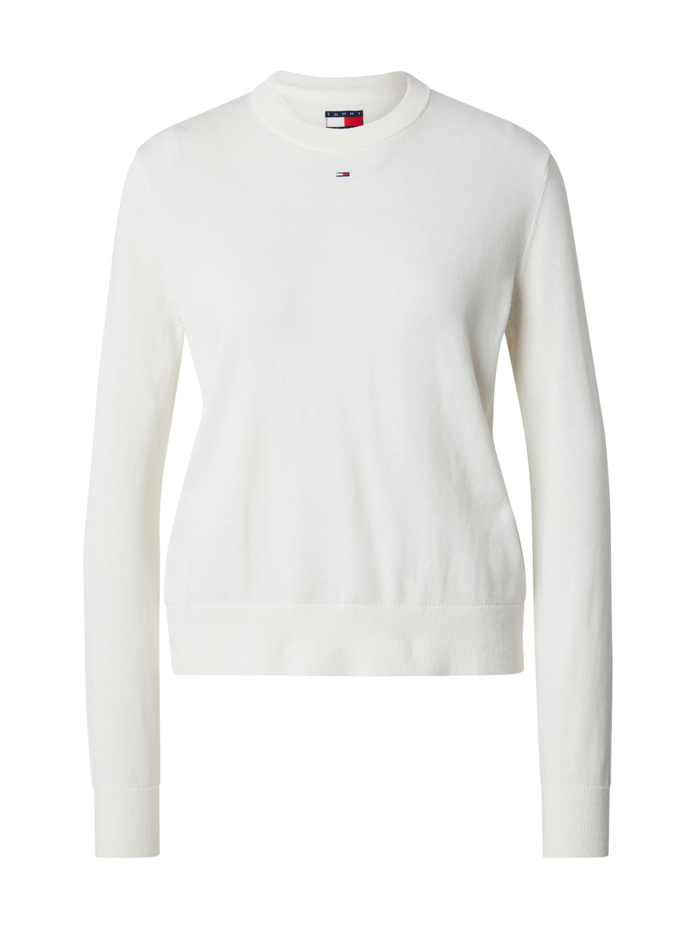 Tommy Jeans Pullover 'ESSENTIAL' i hvid: forside