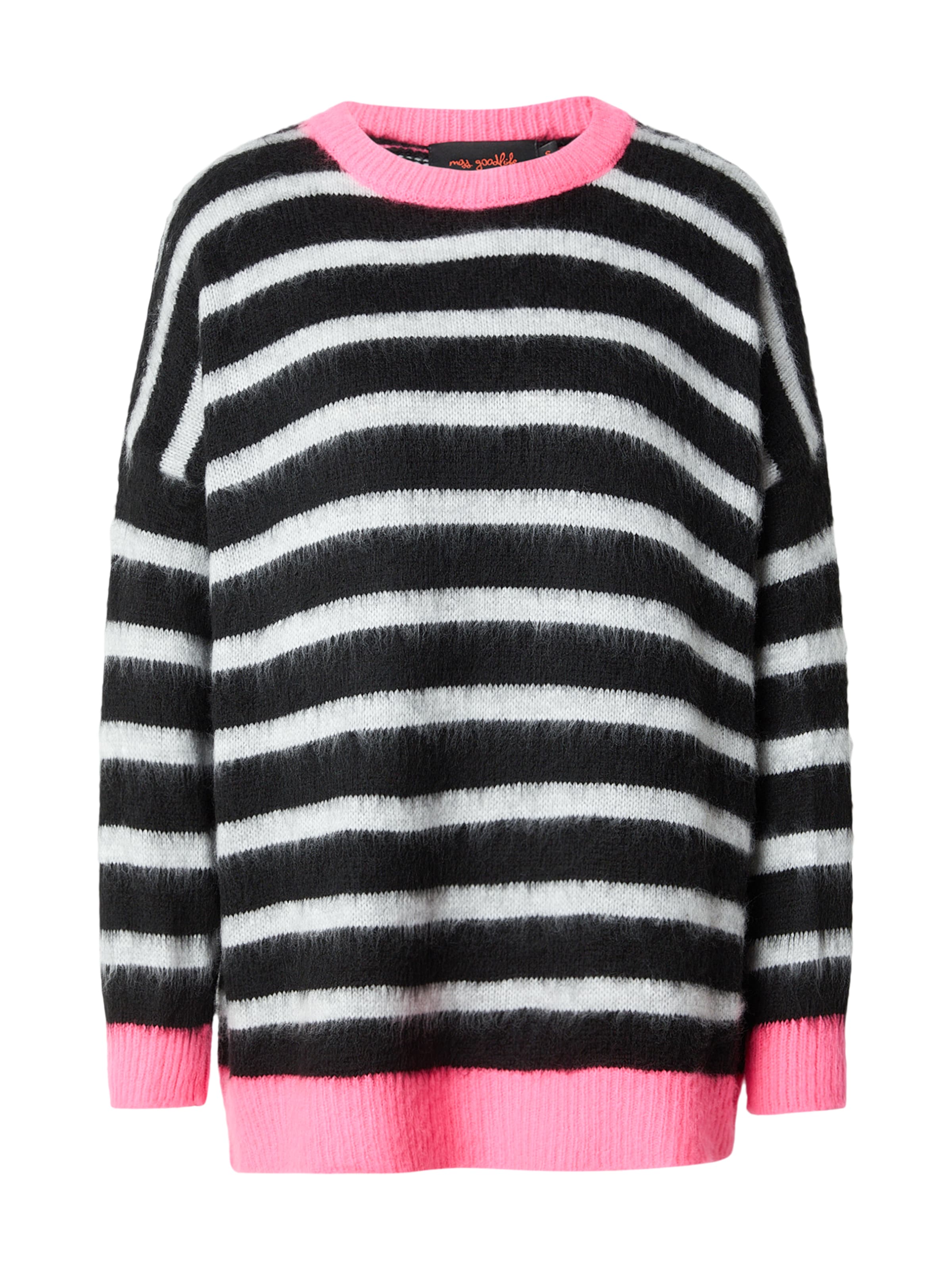 miss goodlife Pullover in hellpink / schwarz / weiß, Produktansicht
