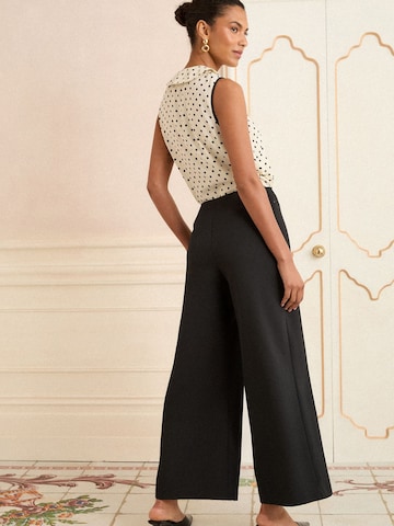 love & roses - Pierna ancha Pantalón en negro