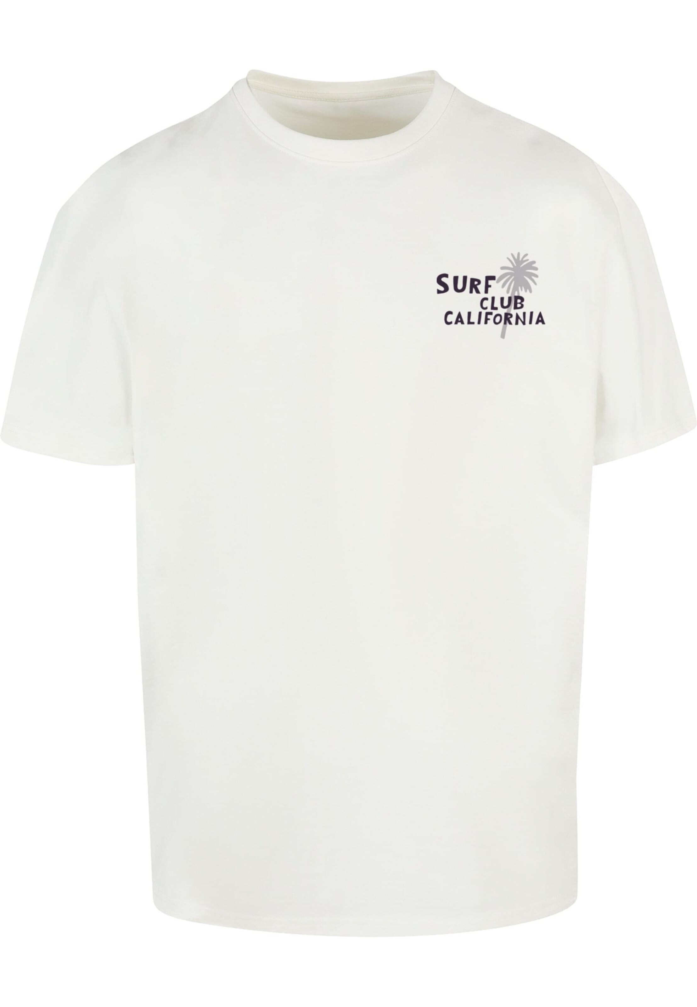 Maglietta 'Surf Club California' di Merchcode in bianco: frontale
