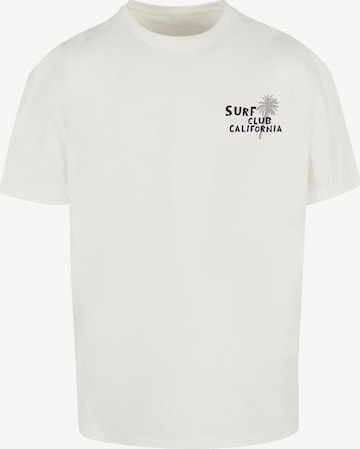 Merchcode Póló 'Surf Club California' - fehér: elől