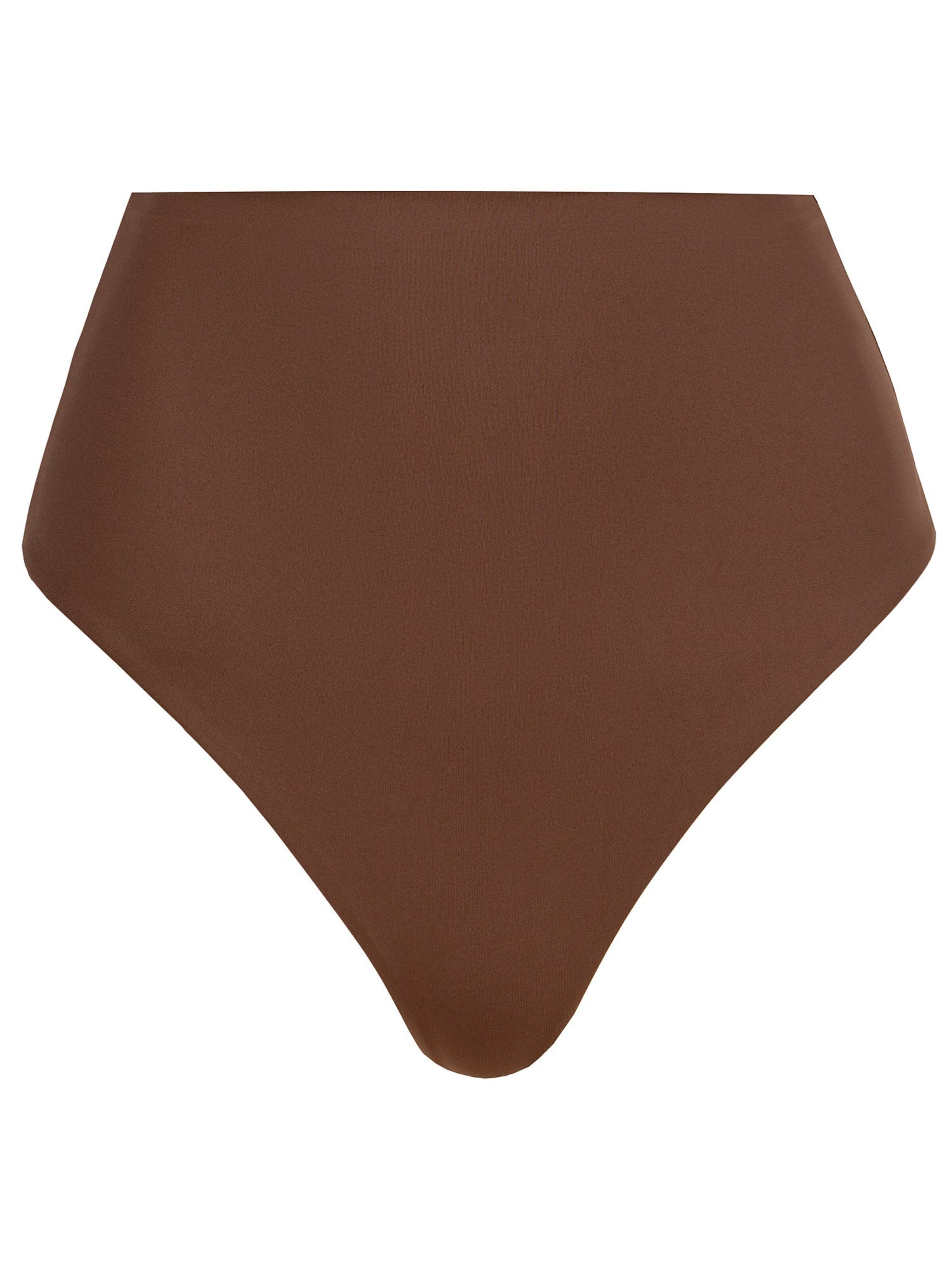 Saintby Anna Baj - Braga de bikini 'High-Waist Bikinihose' en marrón: frente
