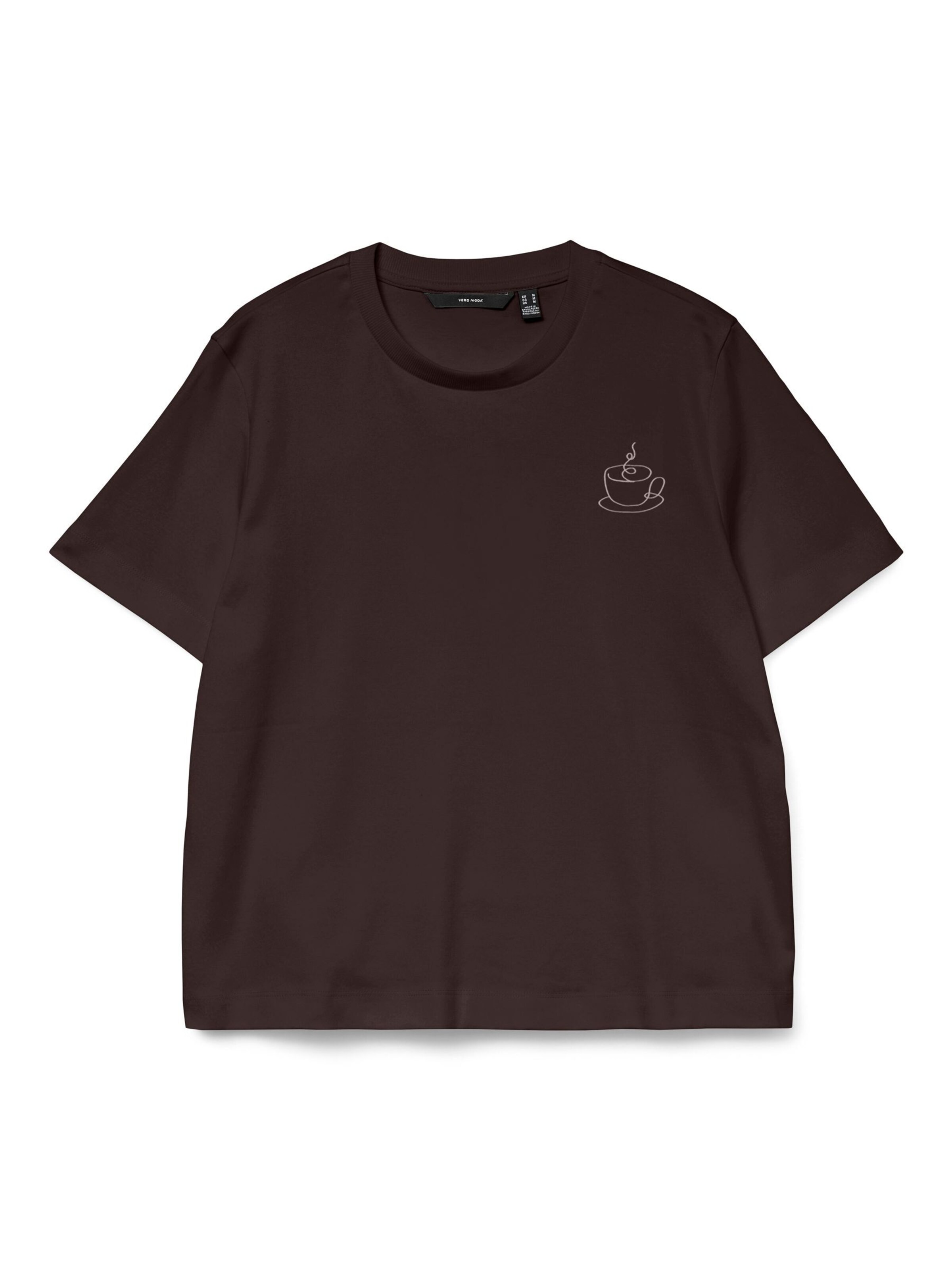 VERO MODA Shirt 'VMSARA METTE' in M in Ecru / Brown, Item view