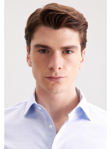 SEIDENSTICKER Slim fit Zakelijk overhemd 'Schwarze Rose' in Blauw