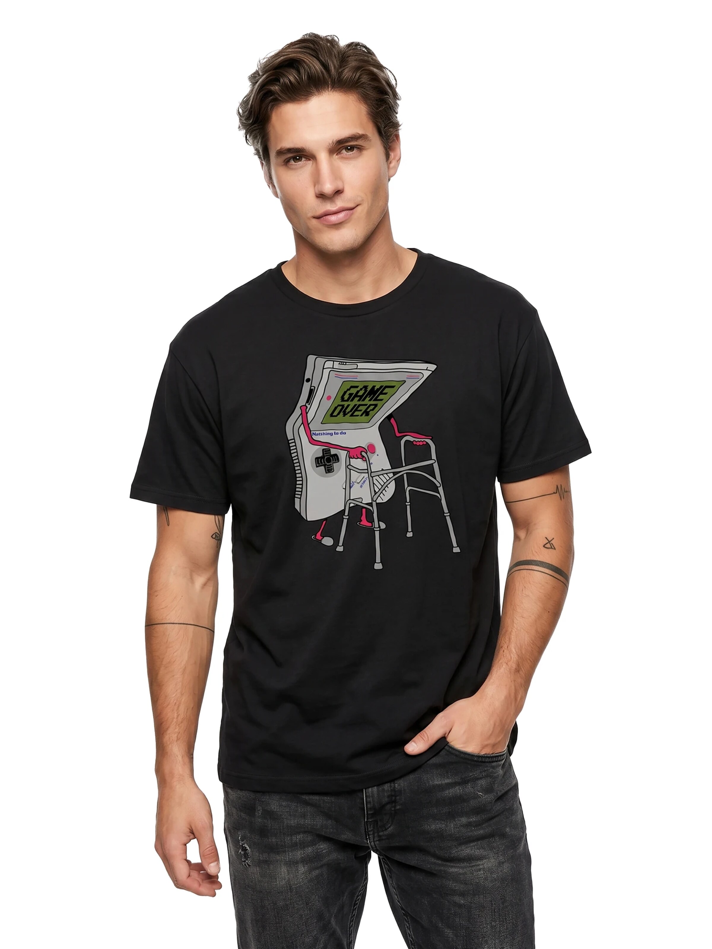MAKAYA Shirt 'Nothing to do' in Black: front