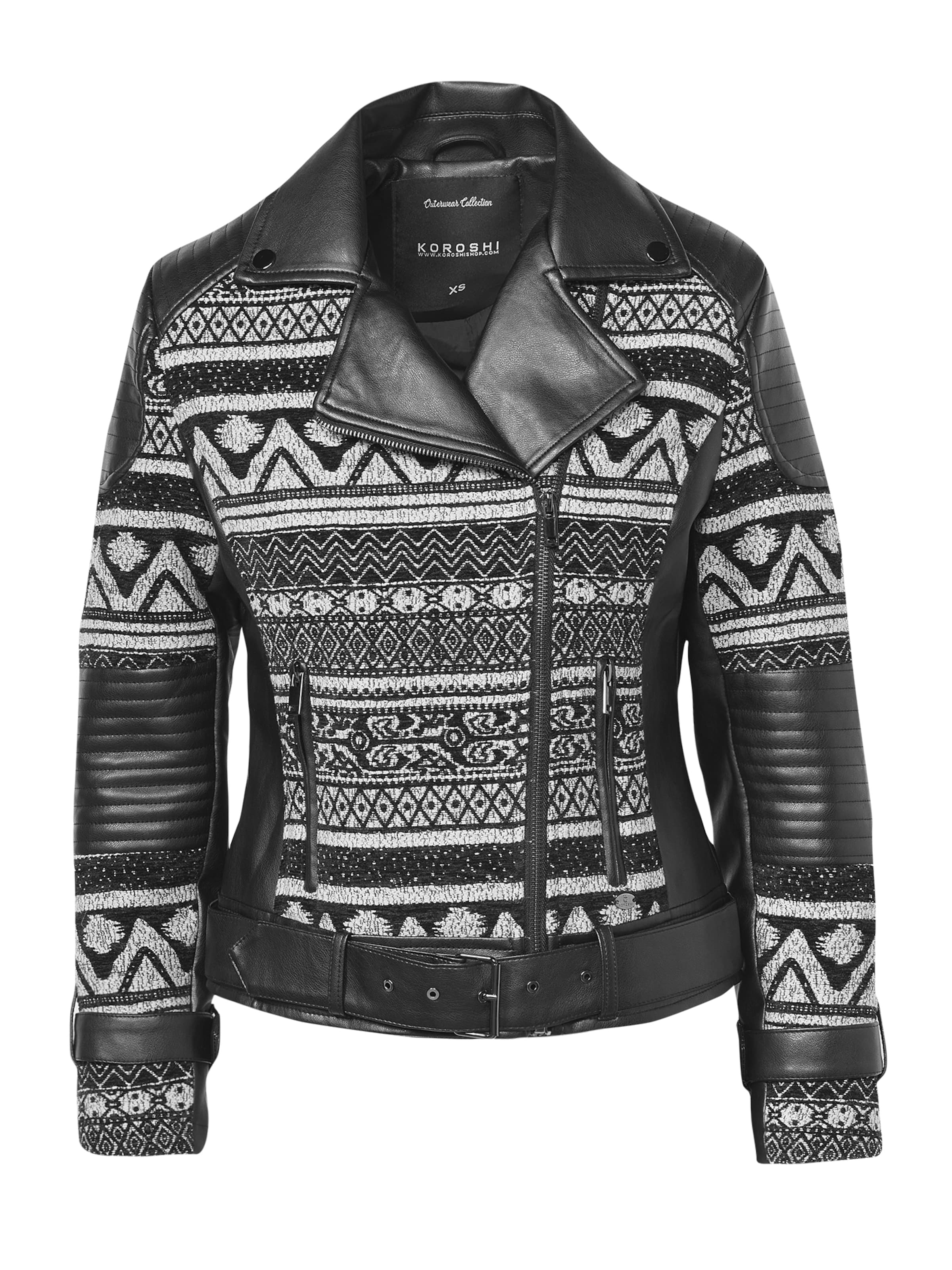 KOROSHI Übergangsjacke in Schwarz: Vorderseite